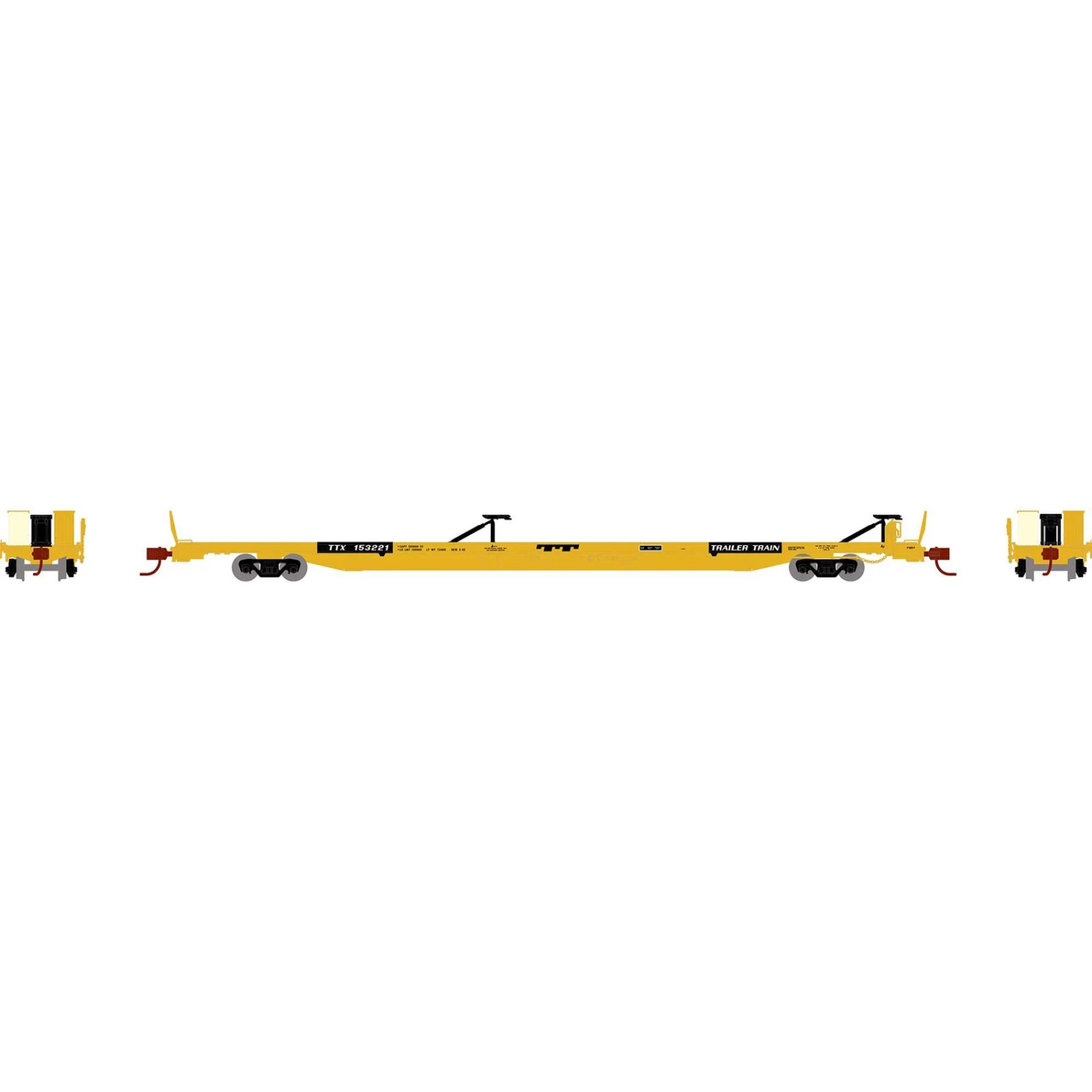 Athearn N F89F Trailer, TTX/Yellow #153221 3 Athearn N F89F Trailer, TTX/Yellow #153221