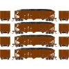 Athearn HO RTR 40' 3-Bay Ribbed Hopper with Load, CR (4)
