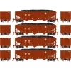 Athearn HO RTR 40' 3-Bay Ribbed Hopper with Load, BNSF (4)