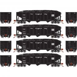 Athearn HO RTR 40' 3-Bay Ribbed Hopper with Load, CG (4)