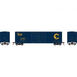 Athearn HO 50' FMC 5077 Double Door Box, C&O #486220