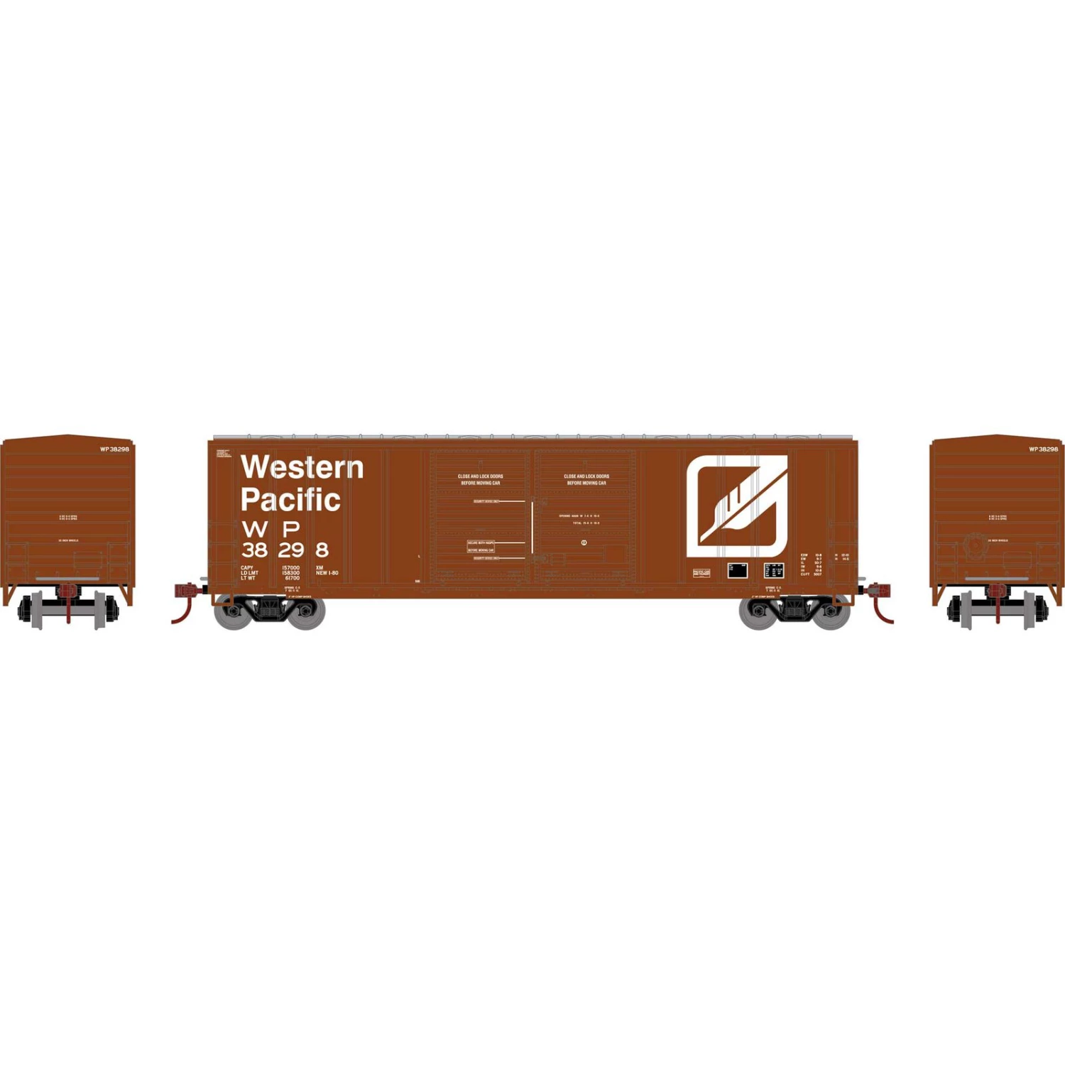 Athearn HO 50' FMC 5077 Double Door Box, WP #38298 3 Athearn HO 50' FMC 5077 Double Door Box, WP #38298