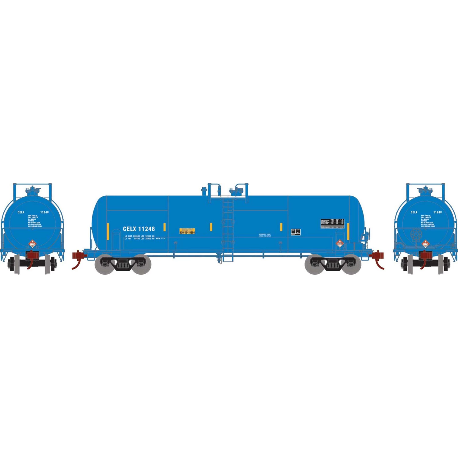 Athearn HO RTR RTC 20,900 Gallon Tank, CELX #11248 3 Athearn HO RTR RTC 20,900 Gallon Tank, CELX #11248