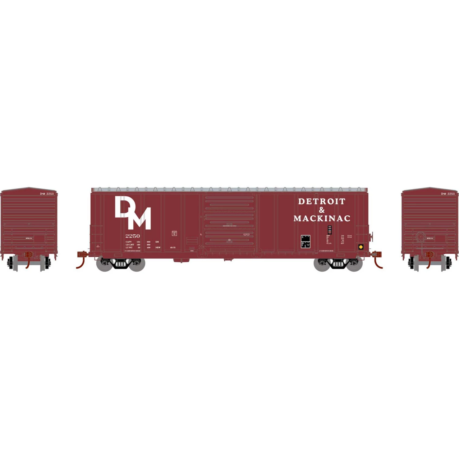 Athearn HO 50' PS 5277 Box, D&M #2250 3 Athearn HO 50' PS 5277 Box, D&M #2250