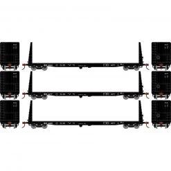 Athearn HO RTR 60' Bulkhead Flat, WP (3)