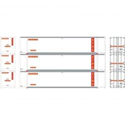 Athearn N 48' Container, XTRA #1 (3)