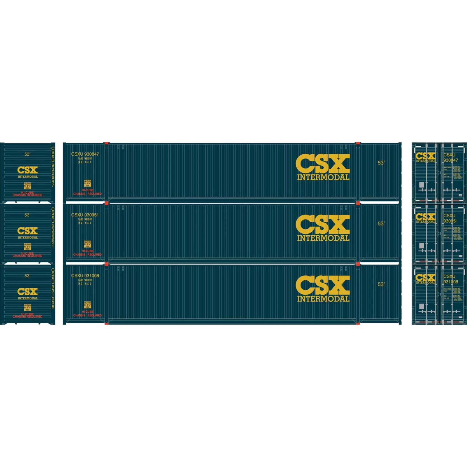 Athearn N 53' CIMC Container, CSX #2 (3) 3 Athearn N 53' CIMC Container, CSX #2 (3)