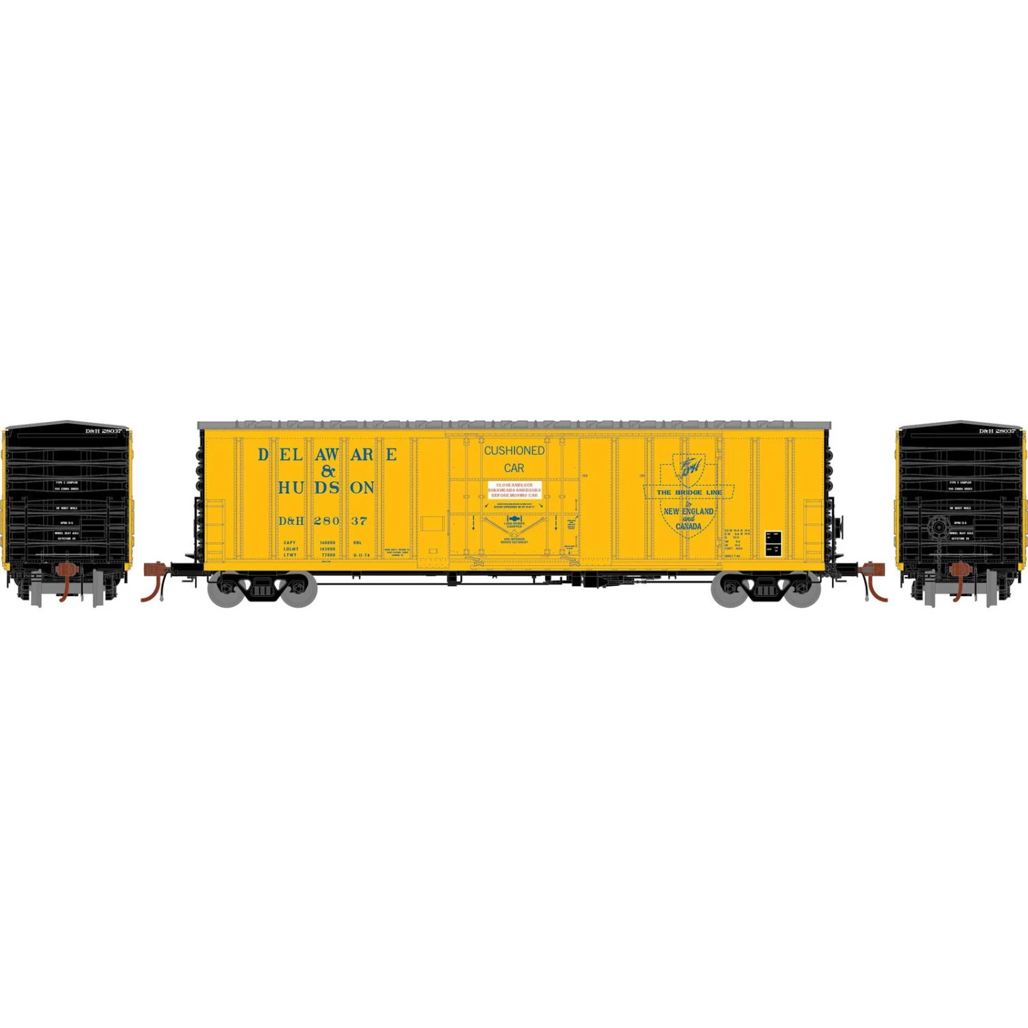 Athearn HO 50' NACC Box, D&H #28037 3 Athearn HO 50' NACC Box, D&H #28037