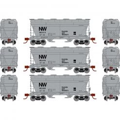 Athearn N ACF 2970 Covered Hopper, N&W (3)