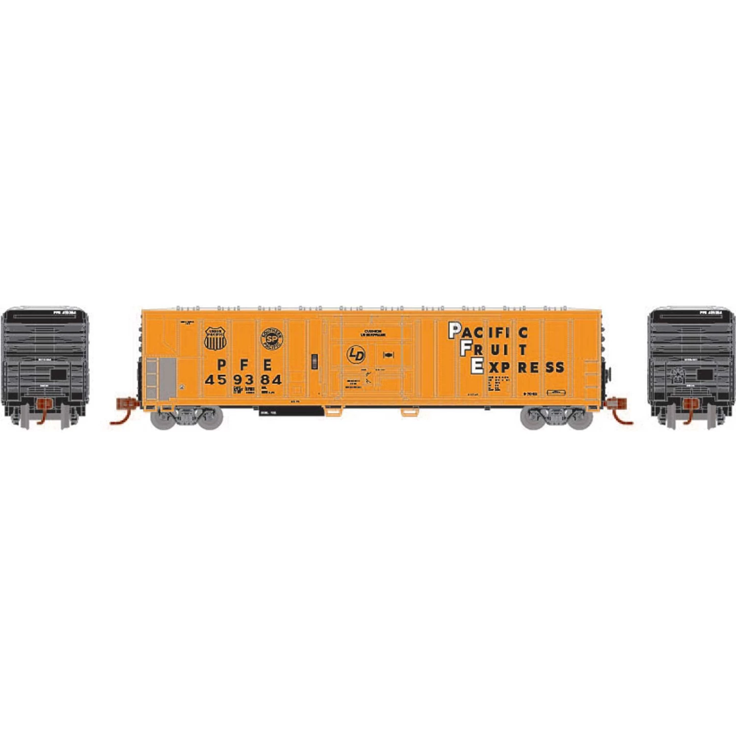 Athearn N 57' PCF Mechanical Reefer, PFE #459384 3 Athearn N 57' PCF Mechanical Reefer, PFE #459384
