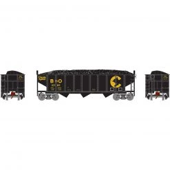 Athearn N 40' 3-Bay Ribbed Hopper with Load, B&O #10189