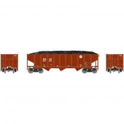 Athearn N 40' 3-Bay Ribbed Hopper with Load, BNSF #618002
