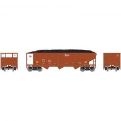 Athearn N 40' 3-Bay Ribbed Hopper with Load, CC #40079
