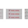 Athearn HO 40' Corrugated Low Container, Yang Ming/New (3)