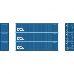 Athearn HO 40' Corrugated Low-Cube Container, OCLU #1 (3)