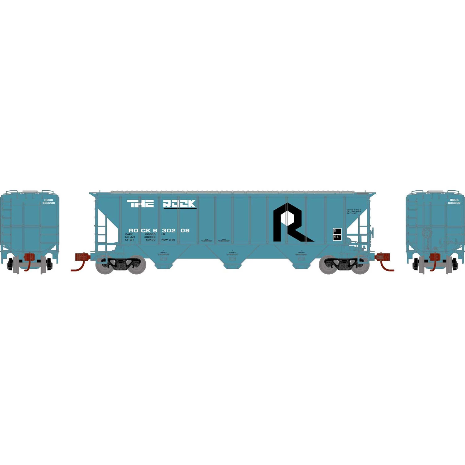Athearn N PS 4427 Covered Hopper, ROCK #630209 3 Athearn N PS 4427 Covered Hopper, ROCK #630209