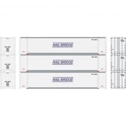 Athearn HO RTR 48' Container, Rail Bridge #2 (3)