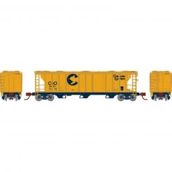 Athearn N PS-2 2893 3-Bay Covered Hopper, C&O #2052