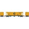 Athearn N PS-2 2893 3-Bay Covered Hopper, C&O #2063