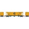 Athearn N PS-2 2893 3-Bay Covered Hopper, B&O #628038