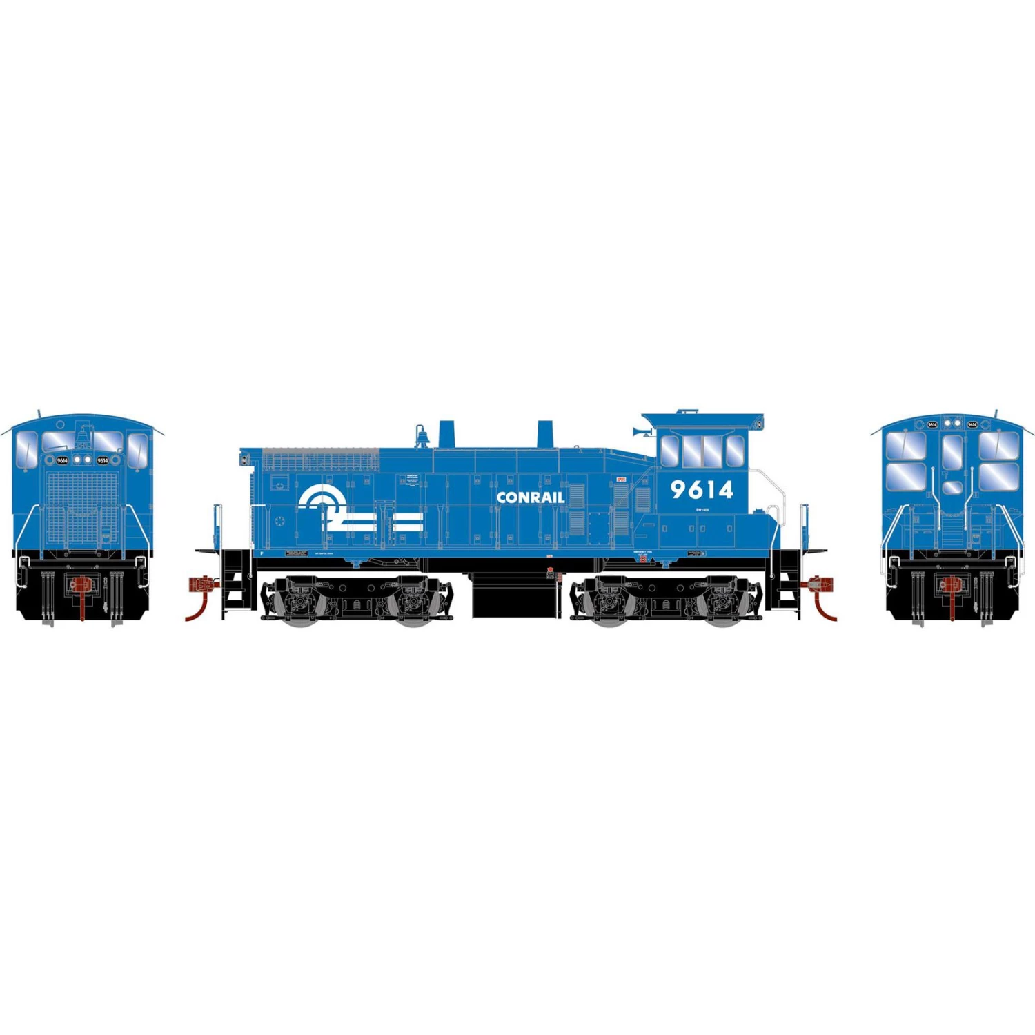 Athearn HO RTR SW1500, Conrail #9614 3 Athearn HO RTR SW1500, Conrail #9614