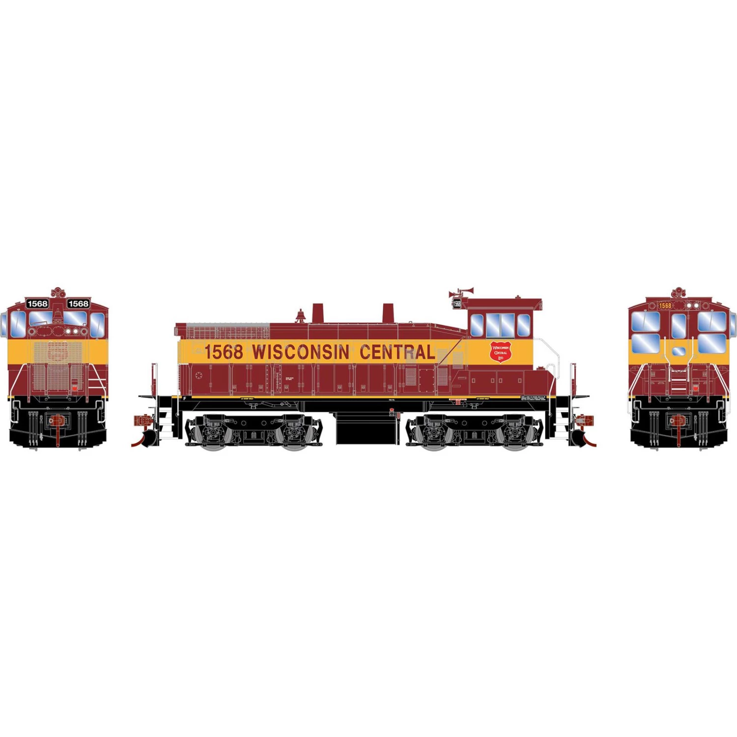 Athearn HO RTR SW1500 with DCC & Sound, WC #1568 3 Athearn HO RTR SW1500 with DCC & Sound, WC #1568