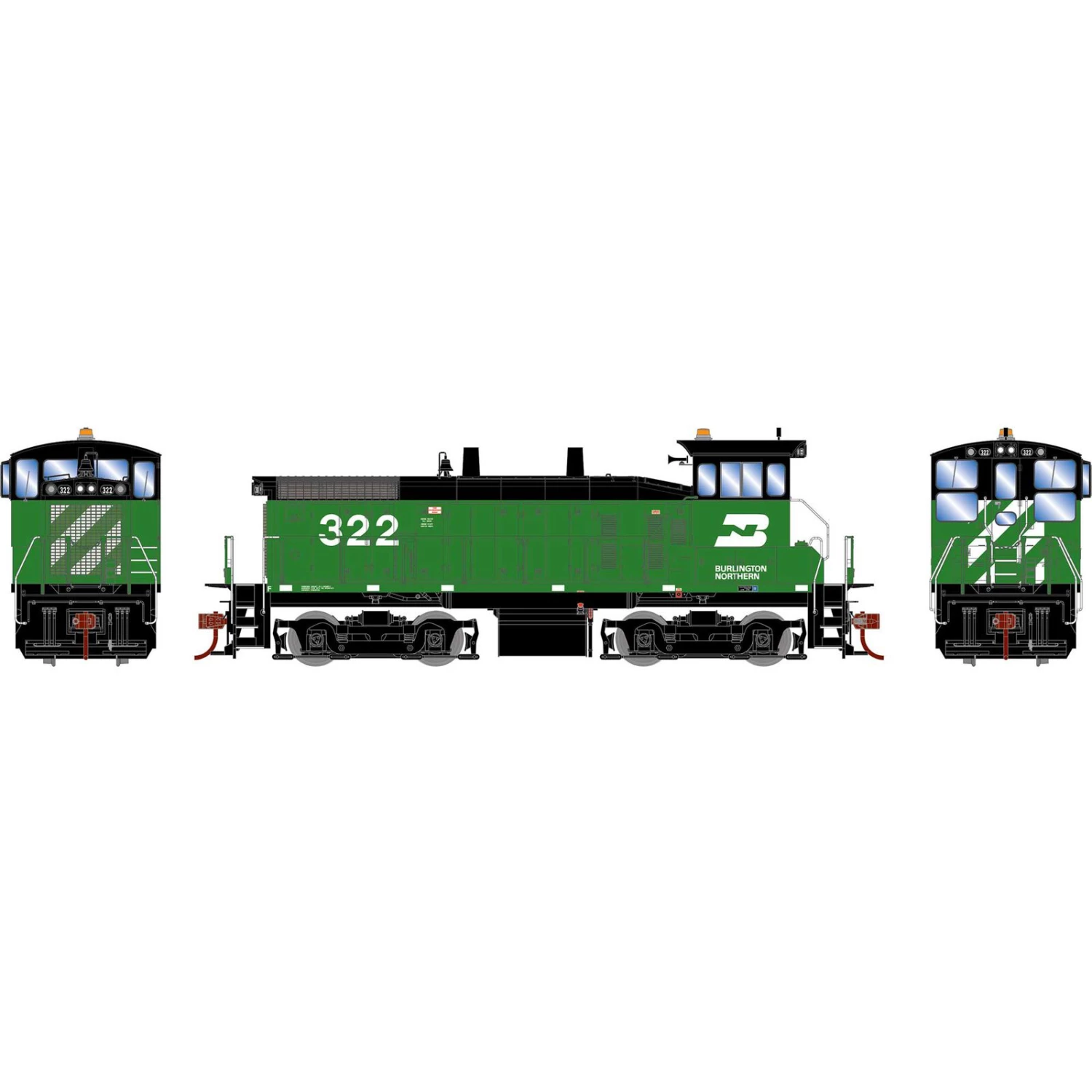 Athearn HO RTR SW1500 w/DCC & Sound, BN #322 3 Athearn HO RTR SW1500 w/DCC & Sound, BN #322