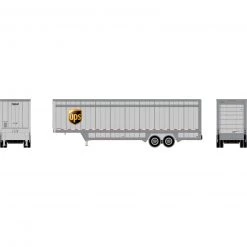 Athearn HO 40' Drop Sill Parcel Trailer, UPS/Logo #708941