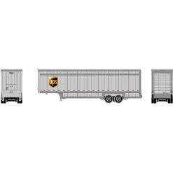 Athearn N 40' Drop Sill Parcel Trailer, UPS/Logo #708941