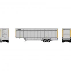 Athearn N 40' Drop Sill Parcel Trailer, UPS/Yellow #80672