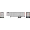 Athearn N 40' Drop Sill Parcel Trailer, UPS/RedStrip #87406
