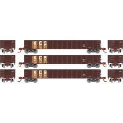Athearn N 52' Mill Gondola, KCS (3)