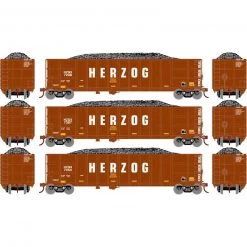 Athearn N Thrall High Side Gondola/Load,Herzog/Brown #1(3)