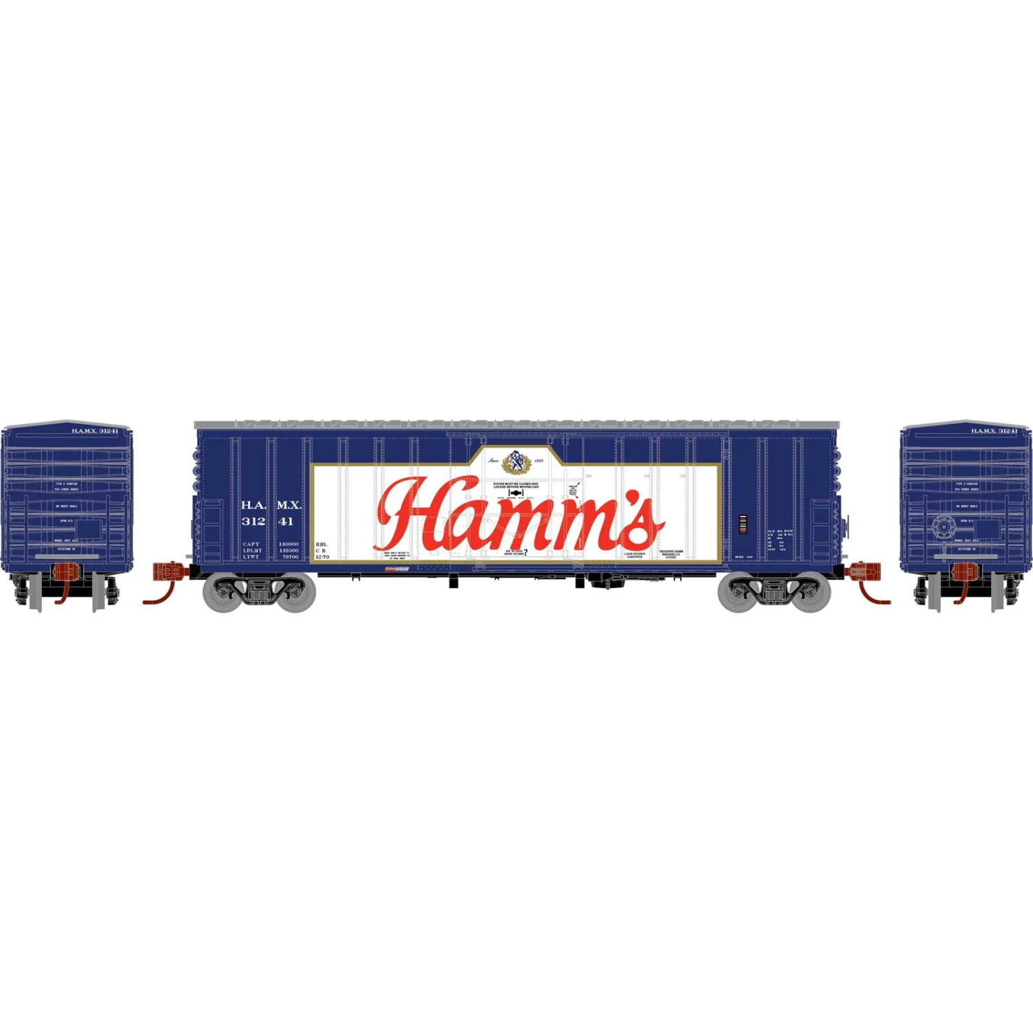 Athearn N 50' NACC Box, Hamm's #31241 3 Athearn N 50' NACC Box, Hamm's #31241