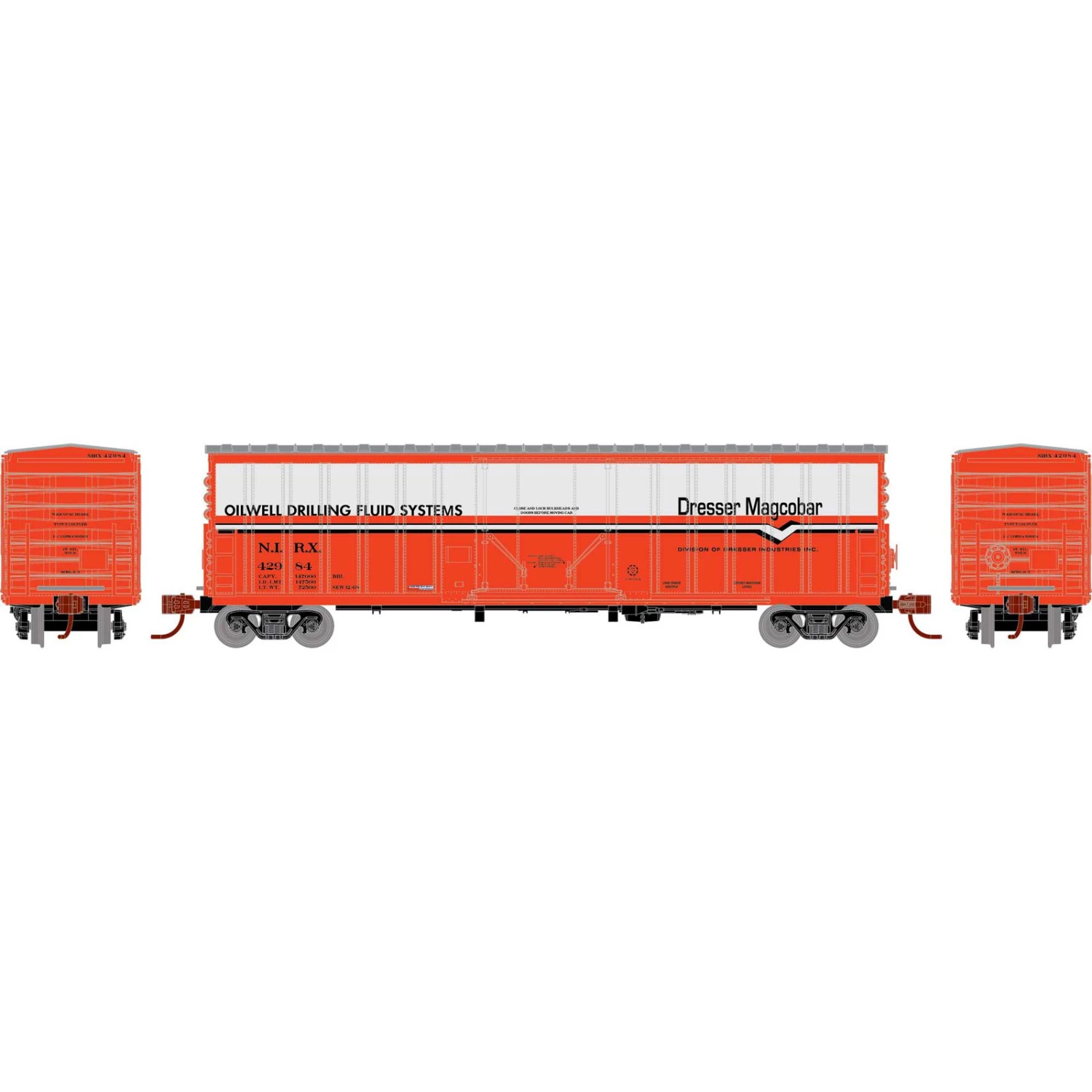 Athearn N 50' NACC Box, Dresser Magcobar #42984 3 Athearn N 50' NACC Box, Dresser Magcobar #42984