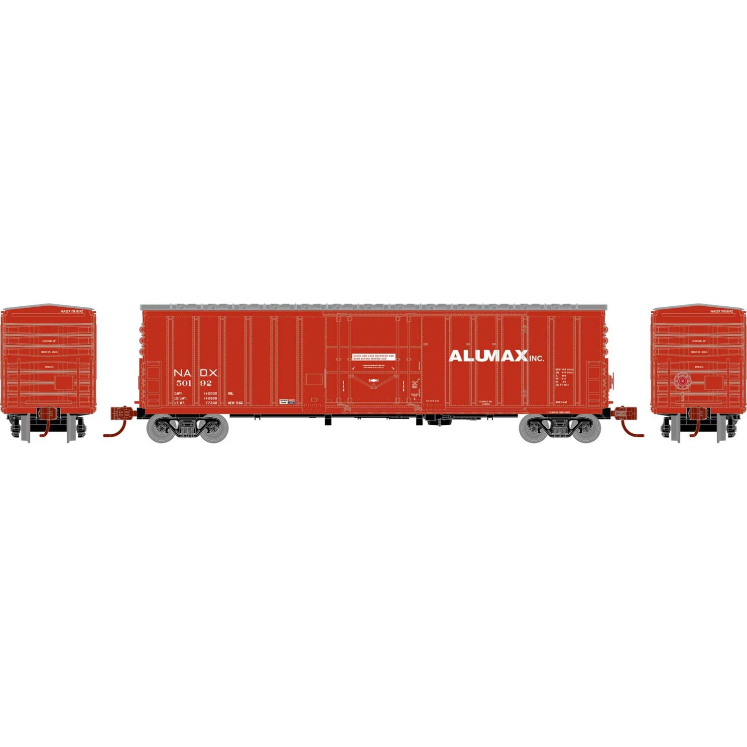 Athearn N 50' NACC Box, Alumax #50192 3 Athearn N 50' NACC Box, Alumax #50192