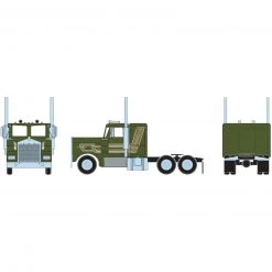 Athearn HO RTR KW Tractor, Green & Gold