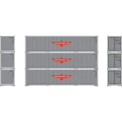 Athearn HO 40' Smooth Side Containers, APL #1 (3)