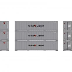 Athearn HO 40' Smooth Side Containers, SEAU #1 (3)