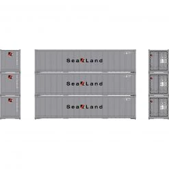 Athearn HO 40' Smooth Side Containers, SEAU #2 (3)