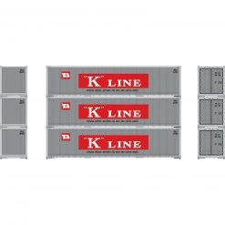 Athearn HO 40' Smooth Side Containers, KKLU #1 (3)