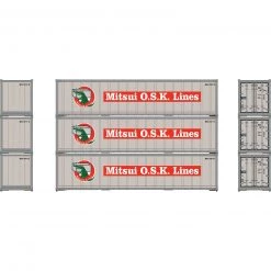 Athearn HO 40' Smooth Side Containers, MOLU #1 (3)