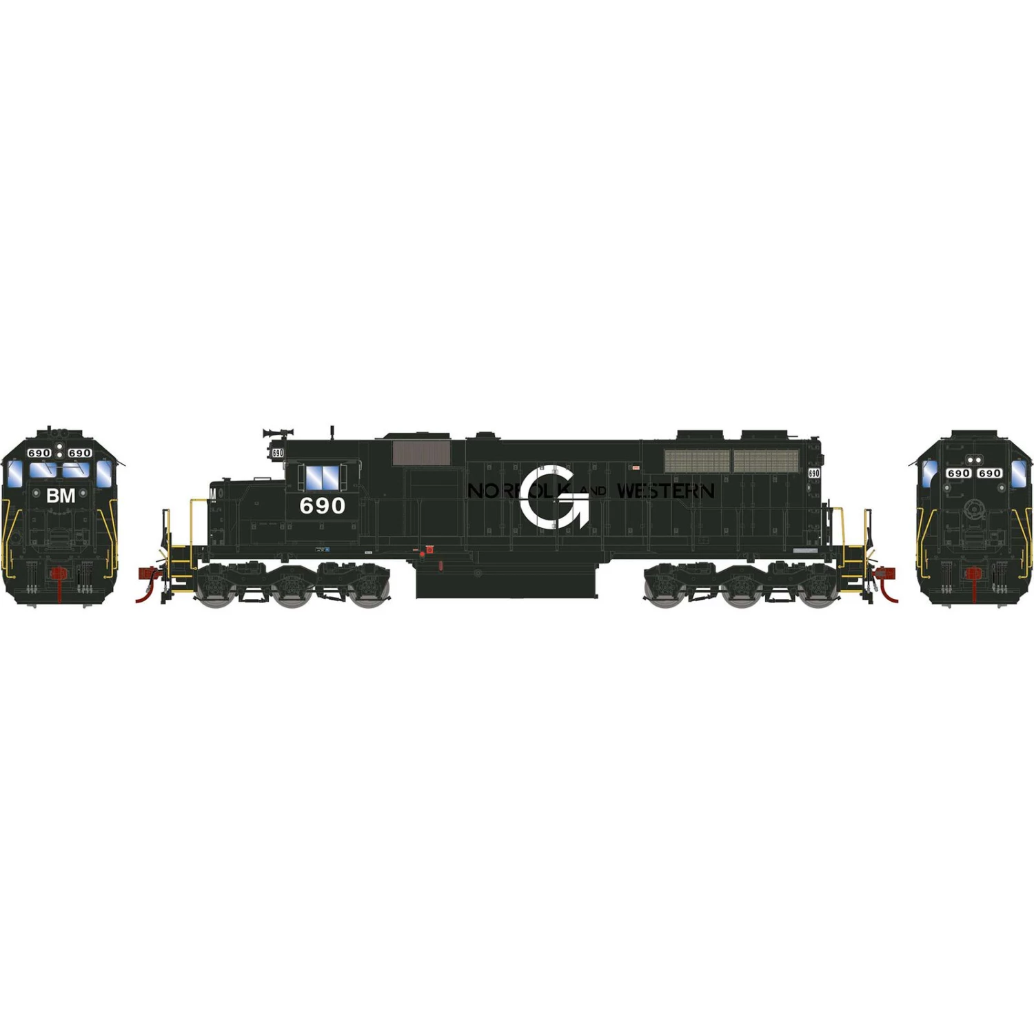 Athearn HO RTR SD39, B&M #690 3 Athearn HO RTR SD39, B&M #690