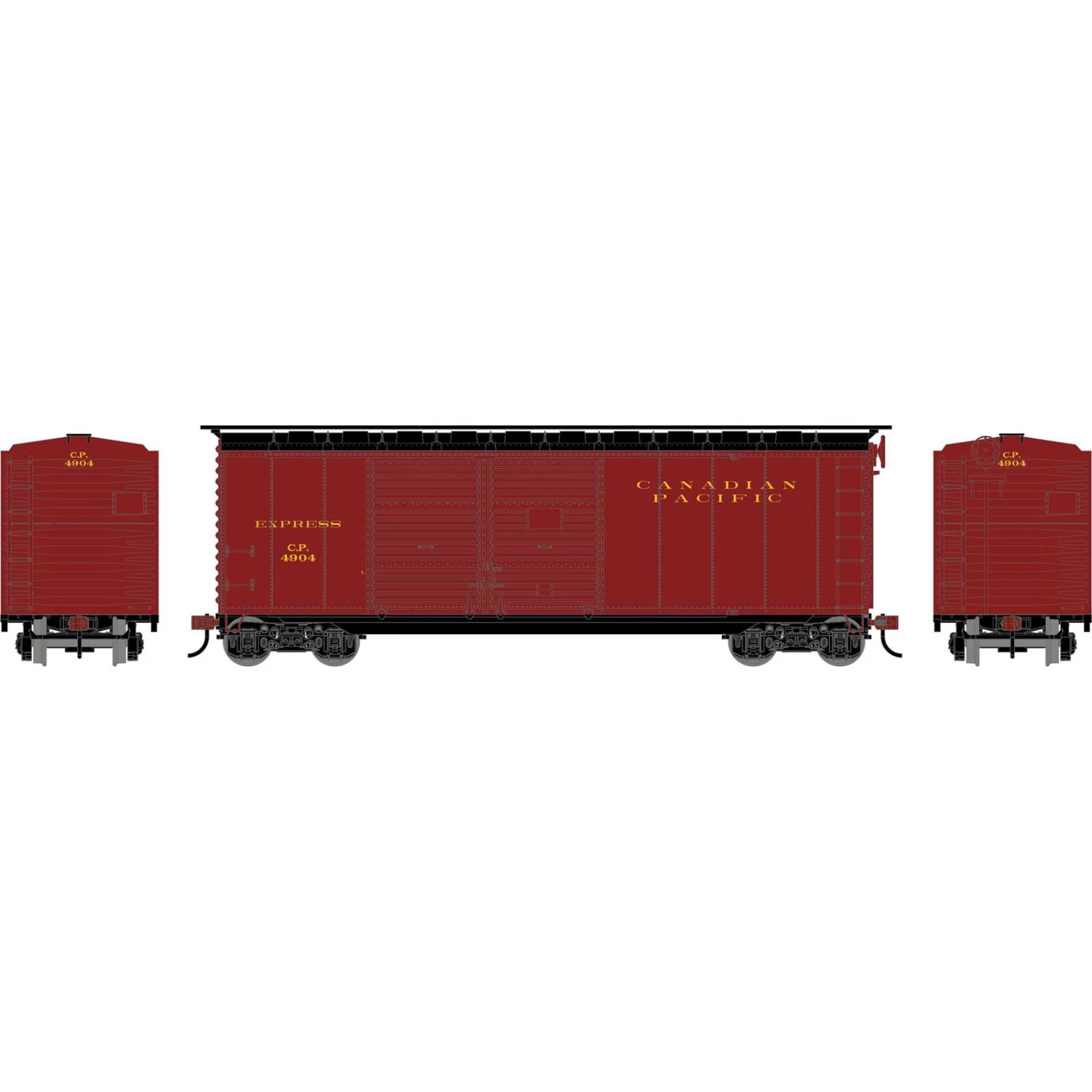 Athearn HO 40' Express Box, CPR #4904 3 Athearn HO 40' Express Box, CPR #4904