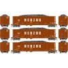 Athearn HO RTR Thrall High Side Gondola/Load,HZX/Brn #2(3)