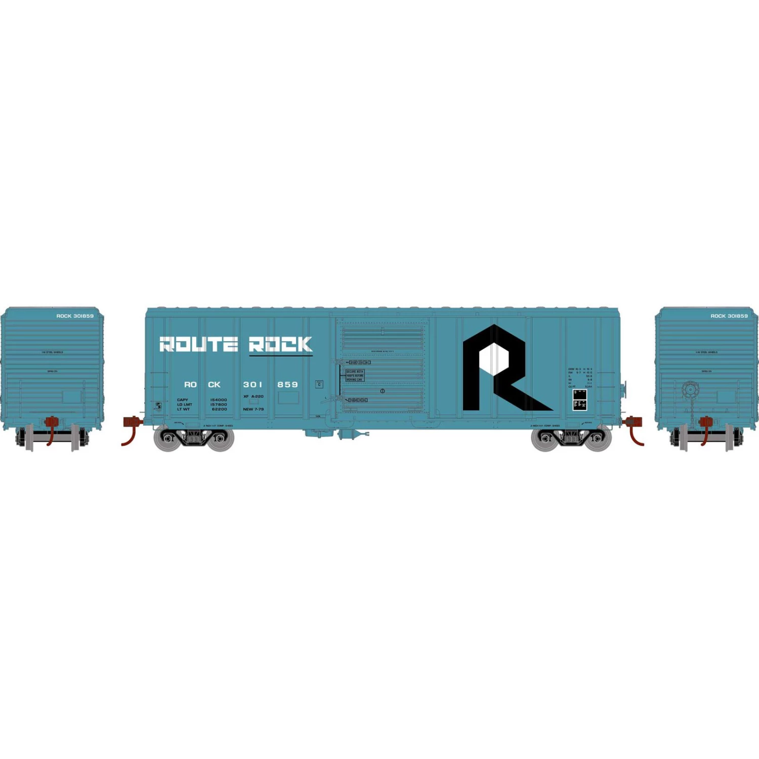 Athearn HO RTR 50' PS 5344 Box, ROCK #301859 3 Athearn HO RTR 50' PS 5344 Box, ROCK #301859