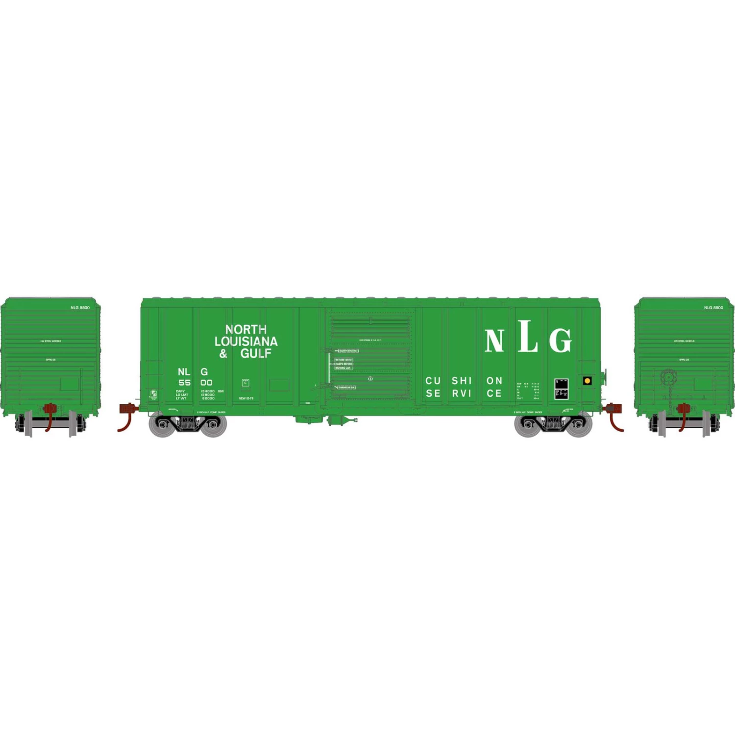 Athearn HO RTR 50' PS 5344 Box, NLG #5500 3 Athearn HO RTR 50' PS 5344 Box, NLG #5500