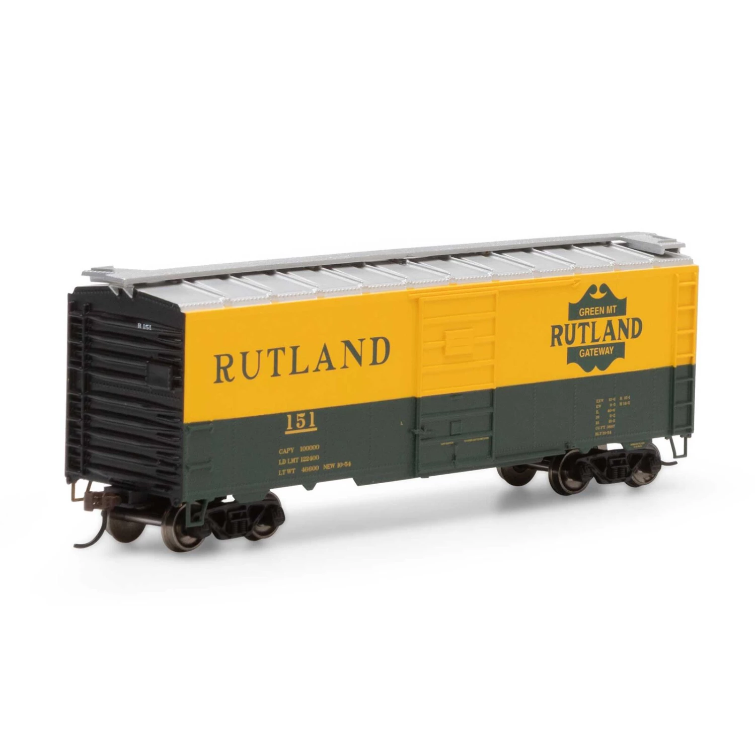 Athearn HO RTR 40' Superior Door Box, Rutland #151 3 Athearn HO RTR 40' Superior Door Box, Rutland #151