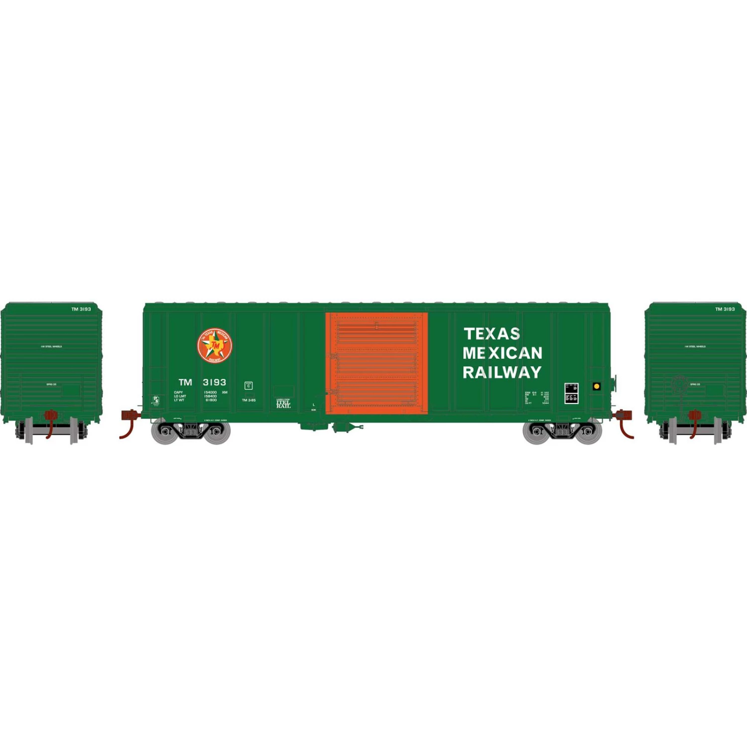Athearn HO RTR 50' PS 5344 Box, TM #3193 3 Athearn HO RTR 50' PS 5344 Box, TM #3193