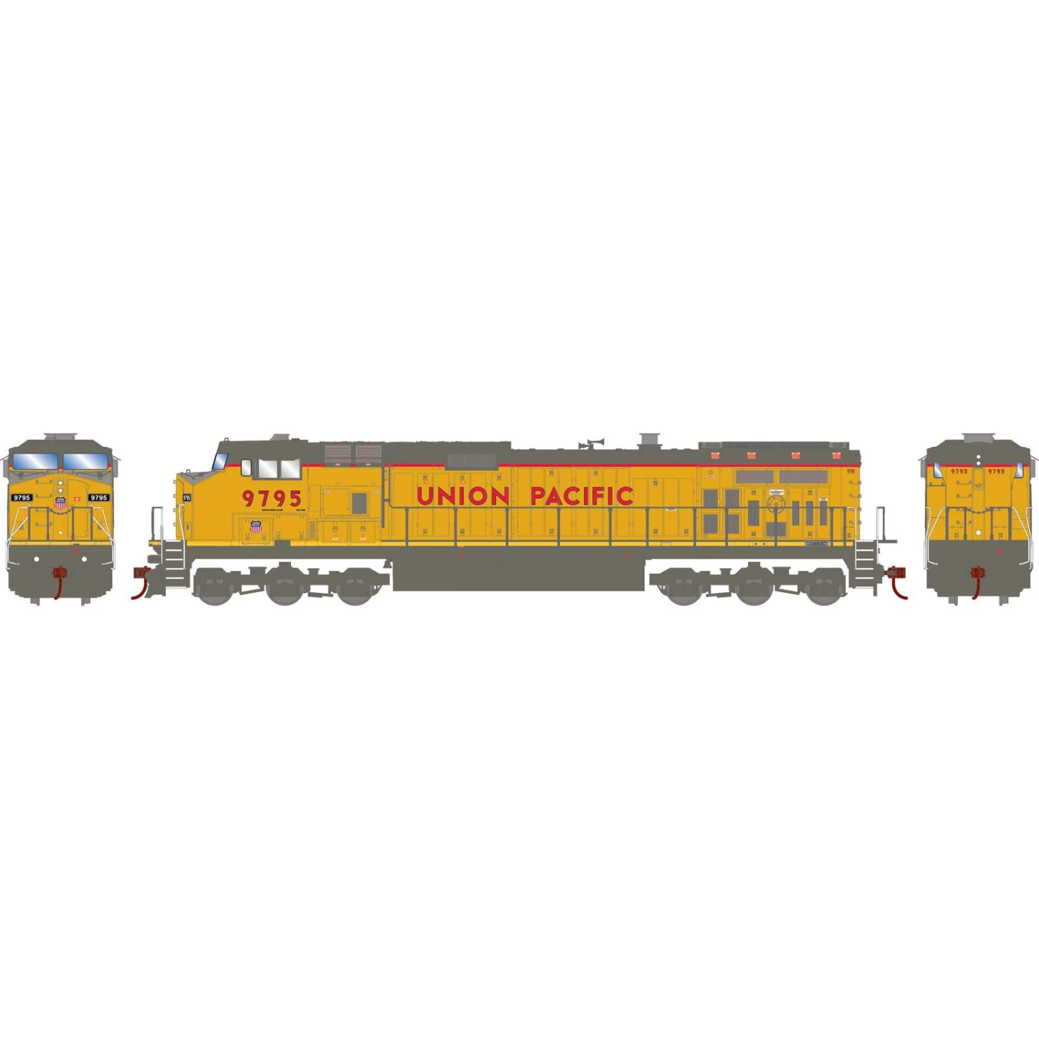 Athearn HO Dash 9-44CW Locomotive Sound-Ready, UP #9795 3 Athearn HO Dash 9-44CW Locomotive Sound-Ready, UP #9795